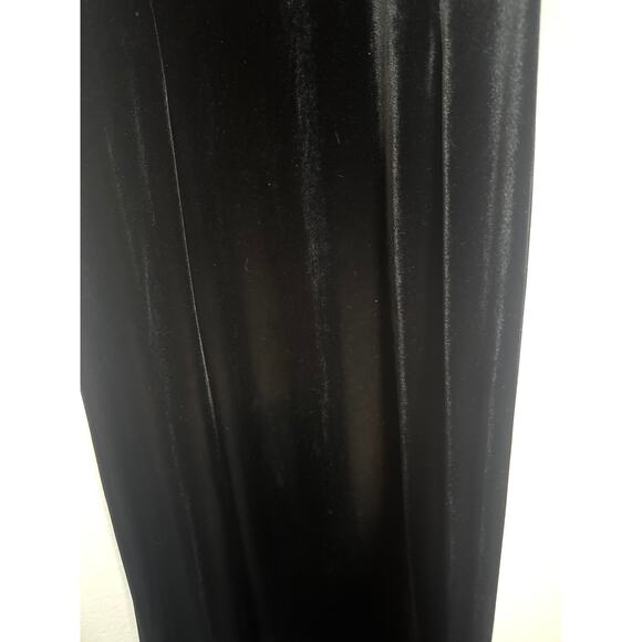 Vintage 90s Long Black Velvet Sleeveless Maxi Dress Womens 14 Goth Whimsigoth - Picture 2 of 5